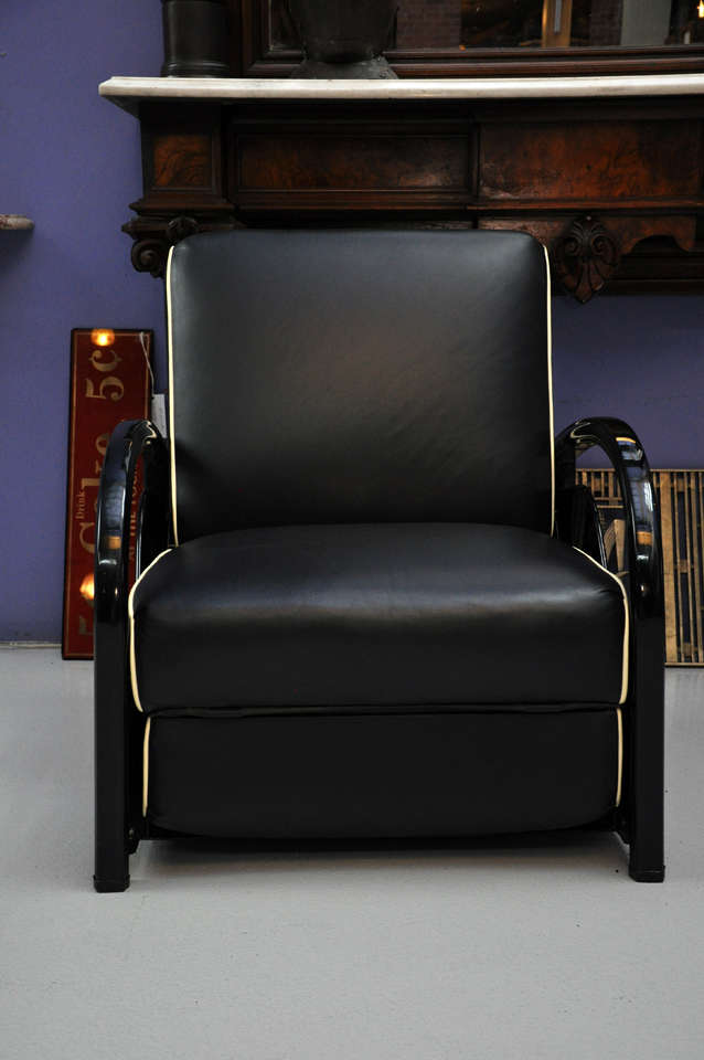 American Adjustable Art Deco Lounge Chair