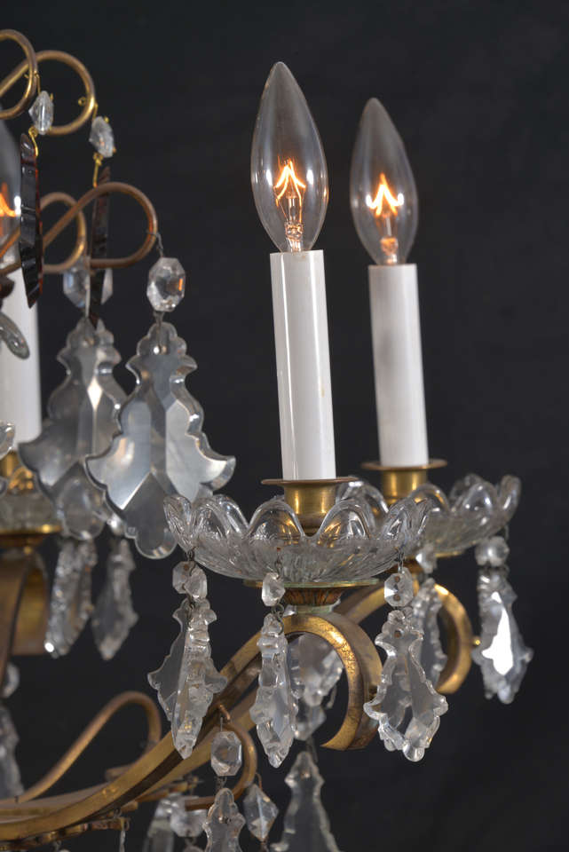 Used Crystal Chandeliers For Sale / Italian Silvered Cherub Crystal
