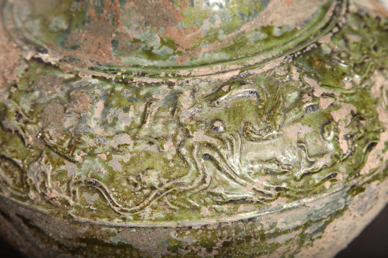 Chinese Han Dynasty Green Glaze Vase