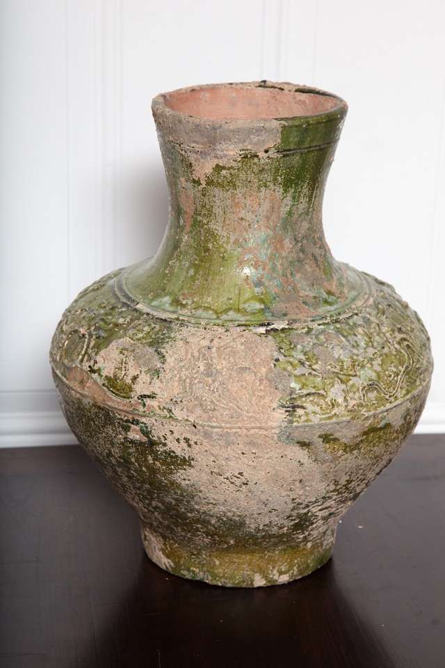 Ceramic Han Dynasty Green Glaze Vase