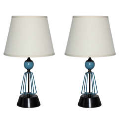 Pair of Sculptural Table Lamps