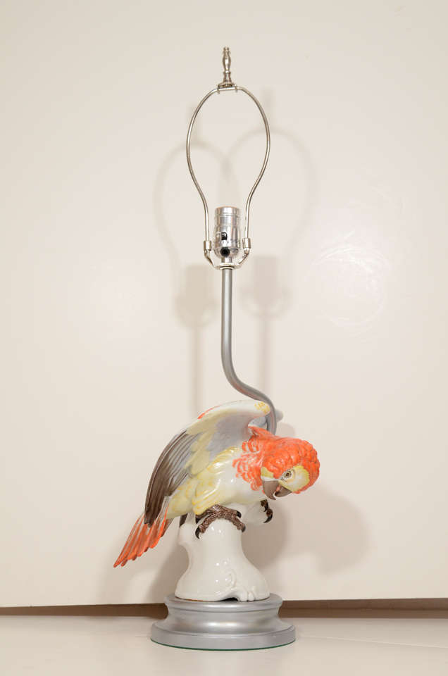 Fabulous  French Parrot Lamp