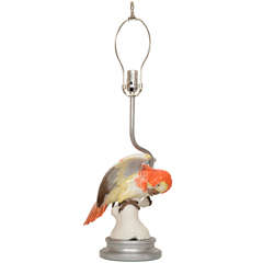 Antique Fabulous  French Parrot Lamp