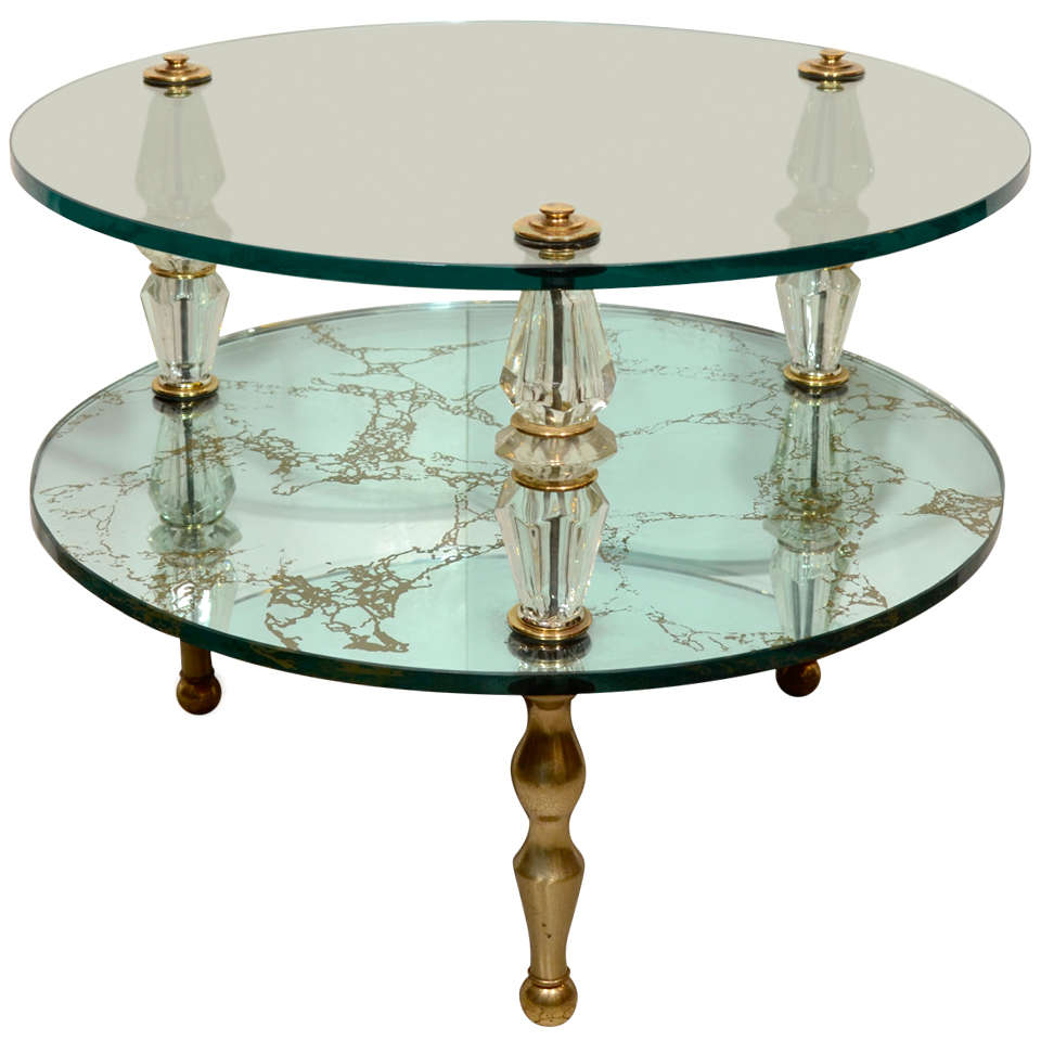 Glass and Mirrored Table For Sale at 1stDibs