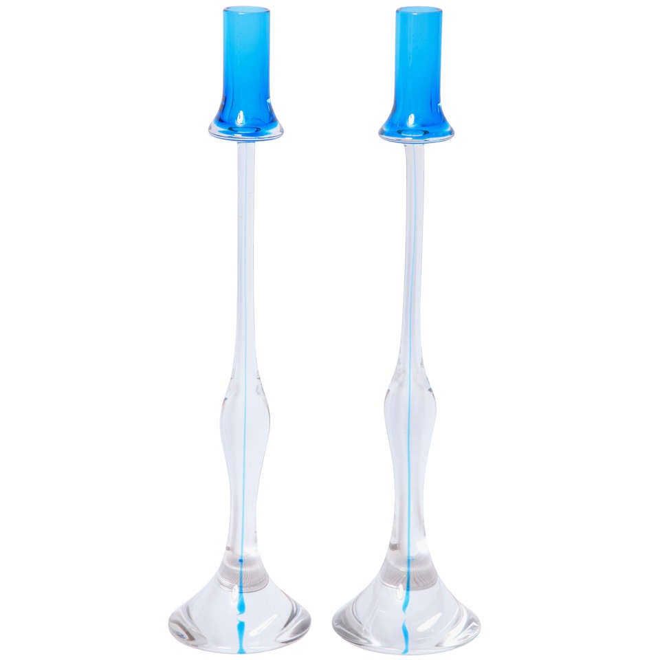 Cenedese - Pair of candlesticks For Sale