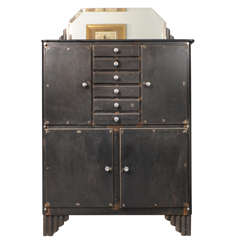 Art Deco style metal docters cabinet