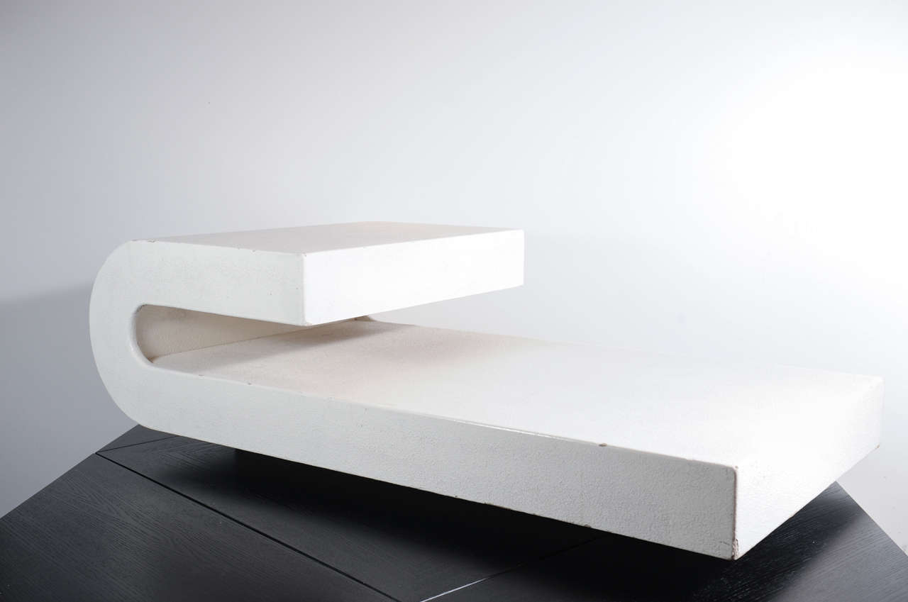 French Very Rare Pierre Cardin Wave Coffee table