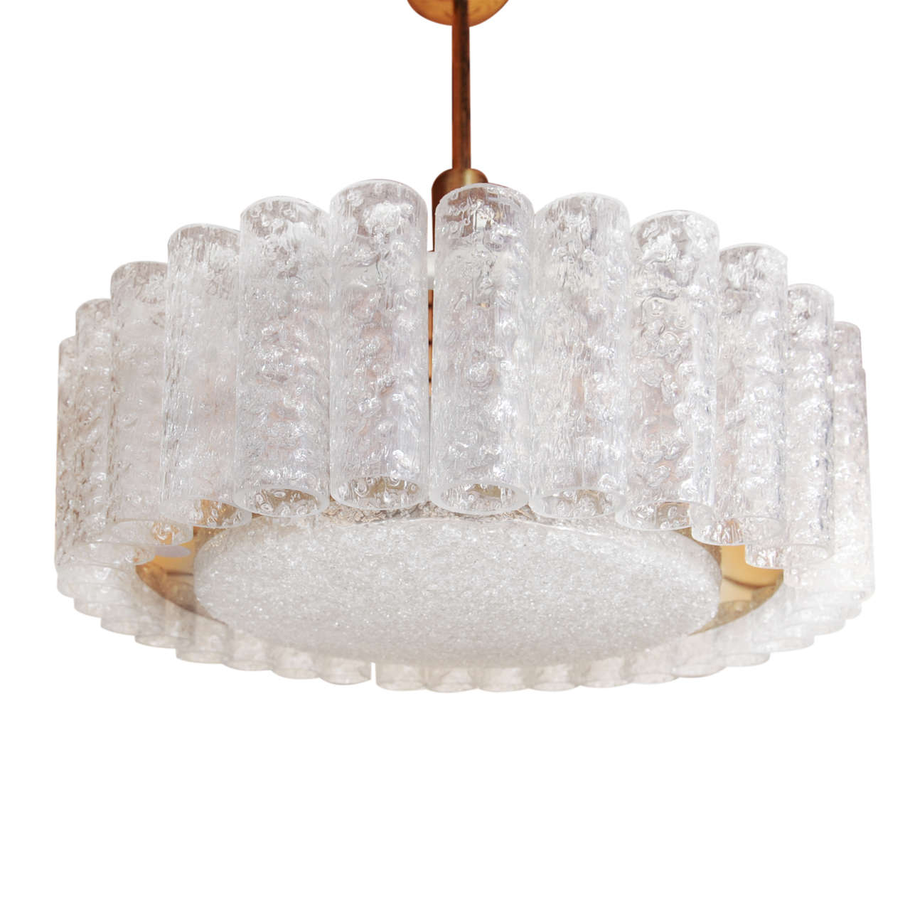 Wonderful Ice Glass Chandelier by Doria, 4 available For Sale