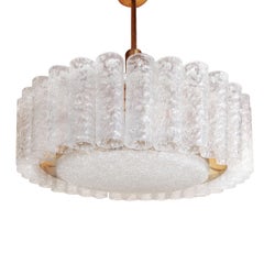 Wonderful Ice Glass Chandelier by Doria, 4 available