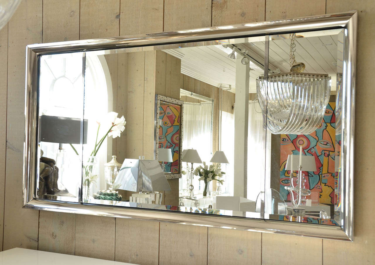 Chrome Framed Beveled Glass Mirror by MasterCraft