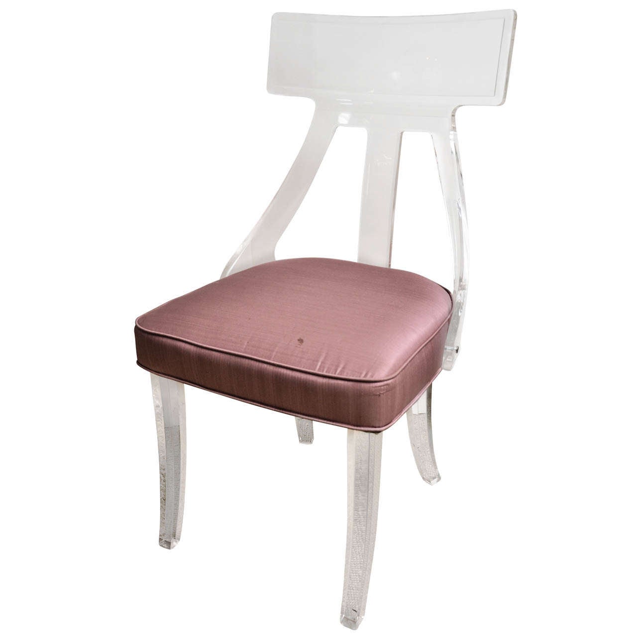 Vintage Clear Lucite Desk Chair at 1stDibs