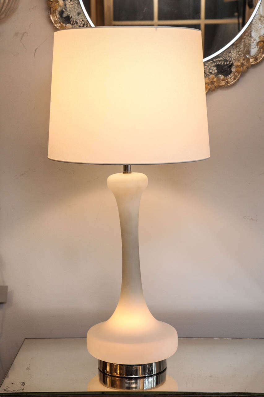 table lamp with lighted base