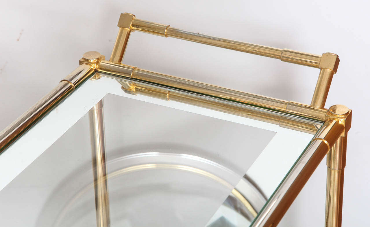 American Brass and Glass Mid-Century Bar Cart