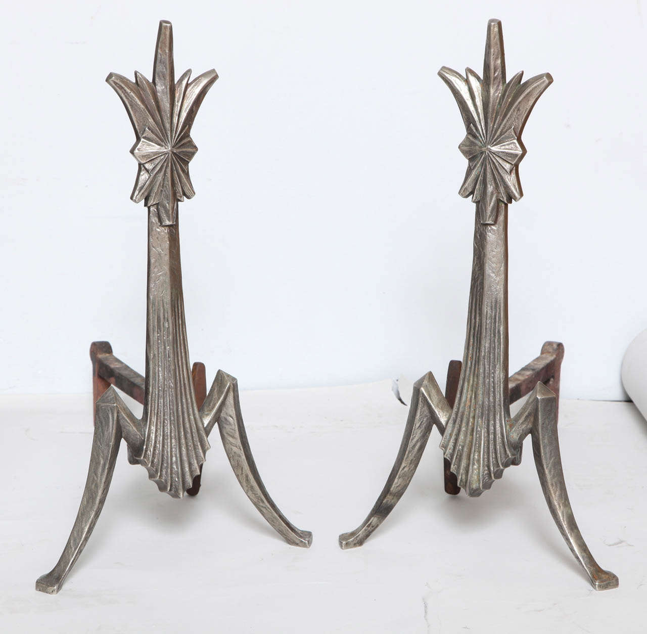 Bradley and Hubbard 'Shooting Star' Andirons