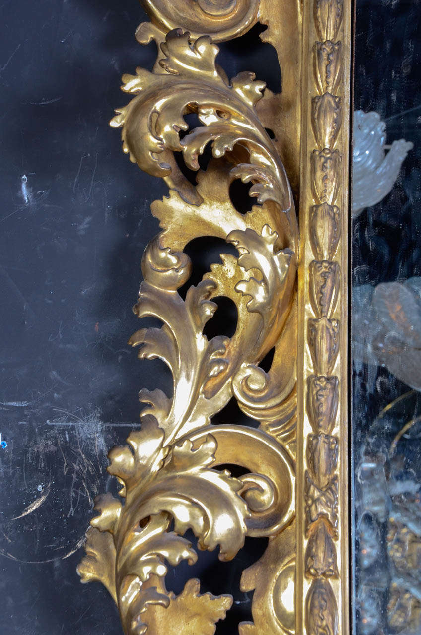 A big Venitian mirror gilt  wood mid nineteen century 1