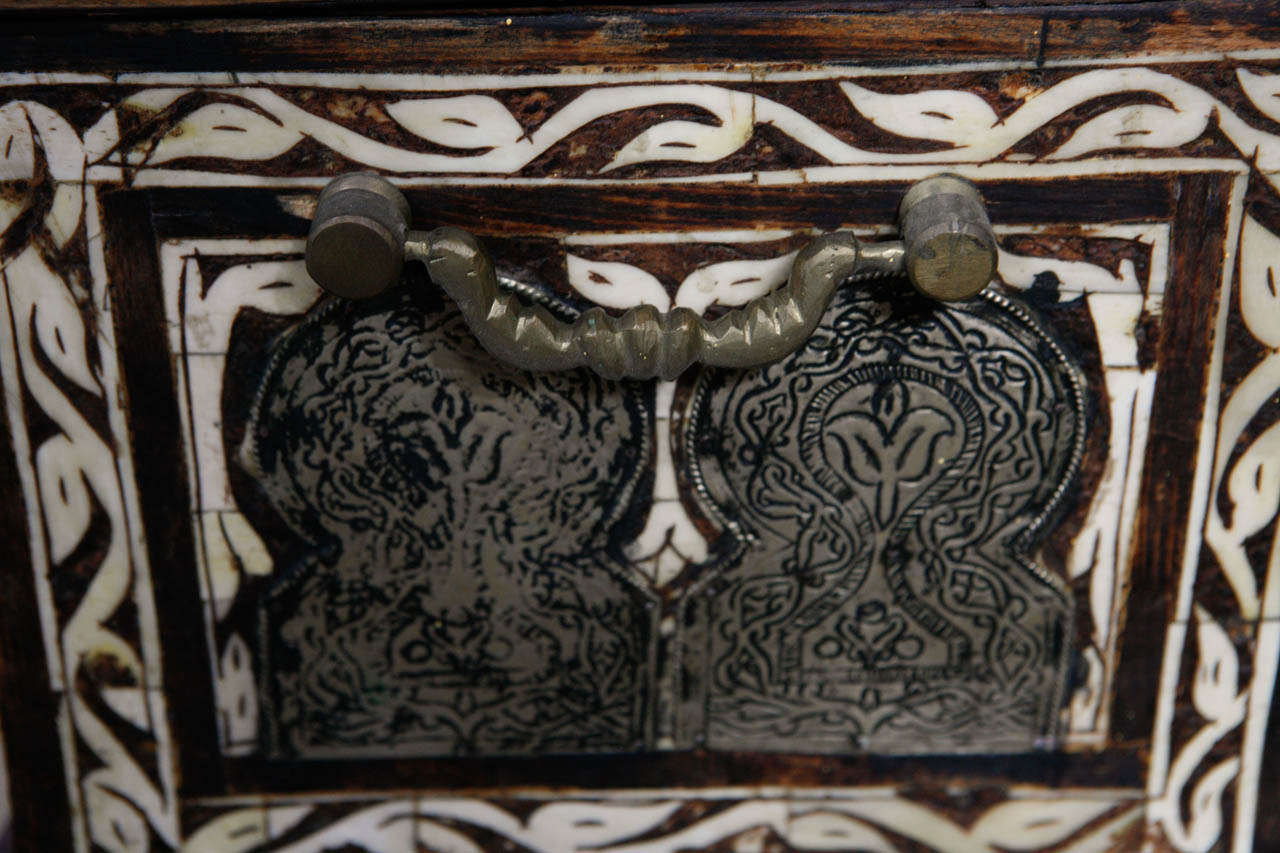 Wood Vintage Inlaid Moroccan Box