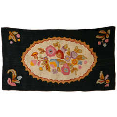 19th Century American Hooked Rug 1
