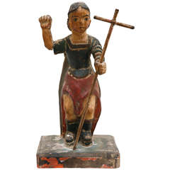 19th Century Spanish Colonial Bultos Figure, Likely San Miguel 11