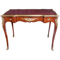 19th Century French Rosewood and Kingwood Writing Desk