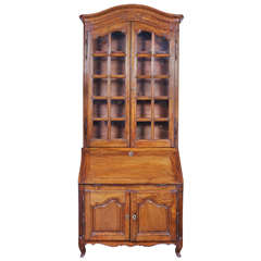 18th C French Walnut Slant Front Secretary