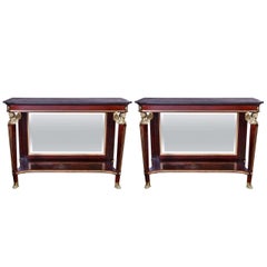 19th Century Continental Marble Topped Consoles