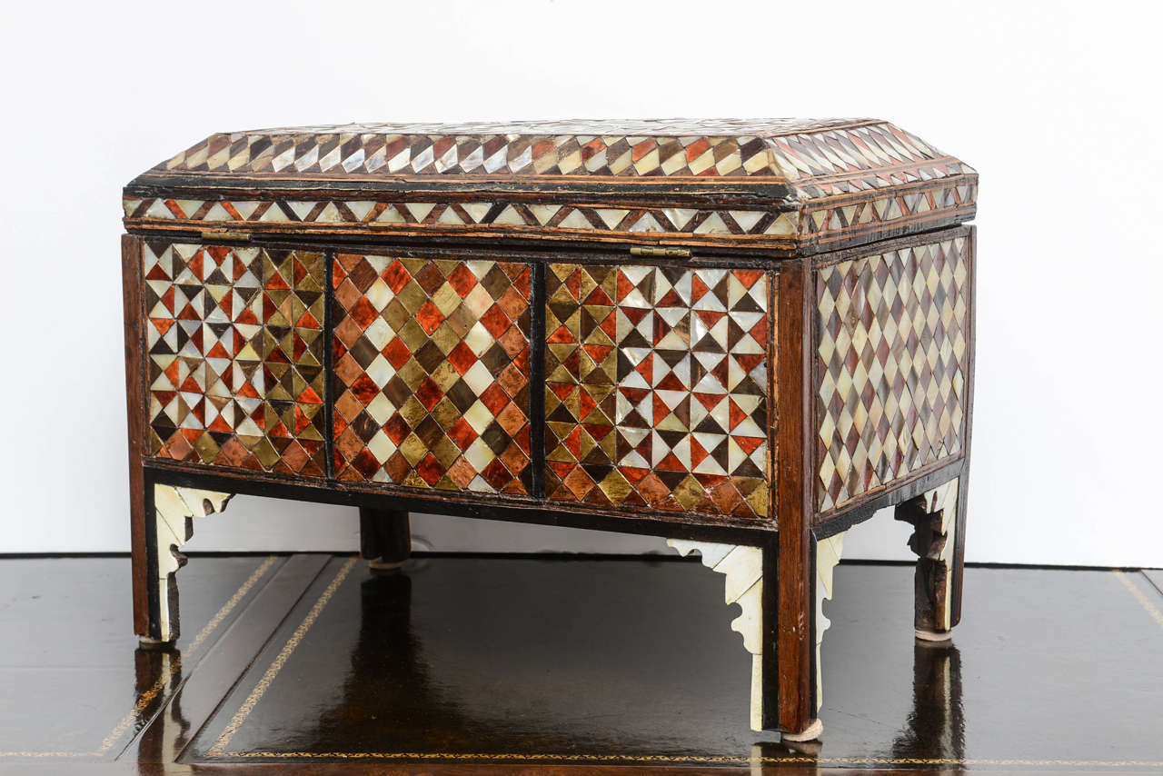 Rare 18th Century Turkish Mother-of-Pearl Inlaid Decorative Box 1