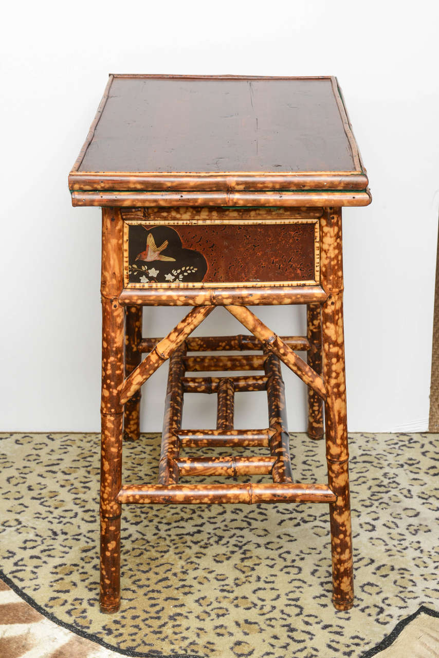 20th Century English Bamboo Game Table In Good Condition In West Palm Beach, FL