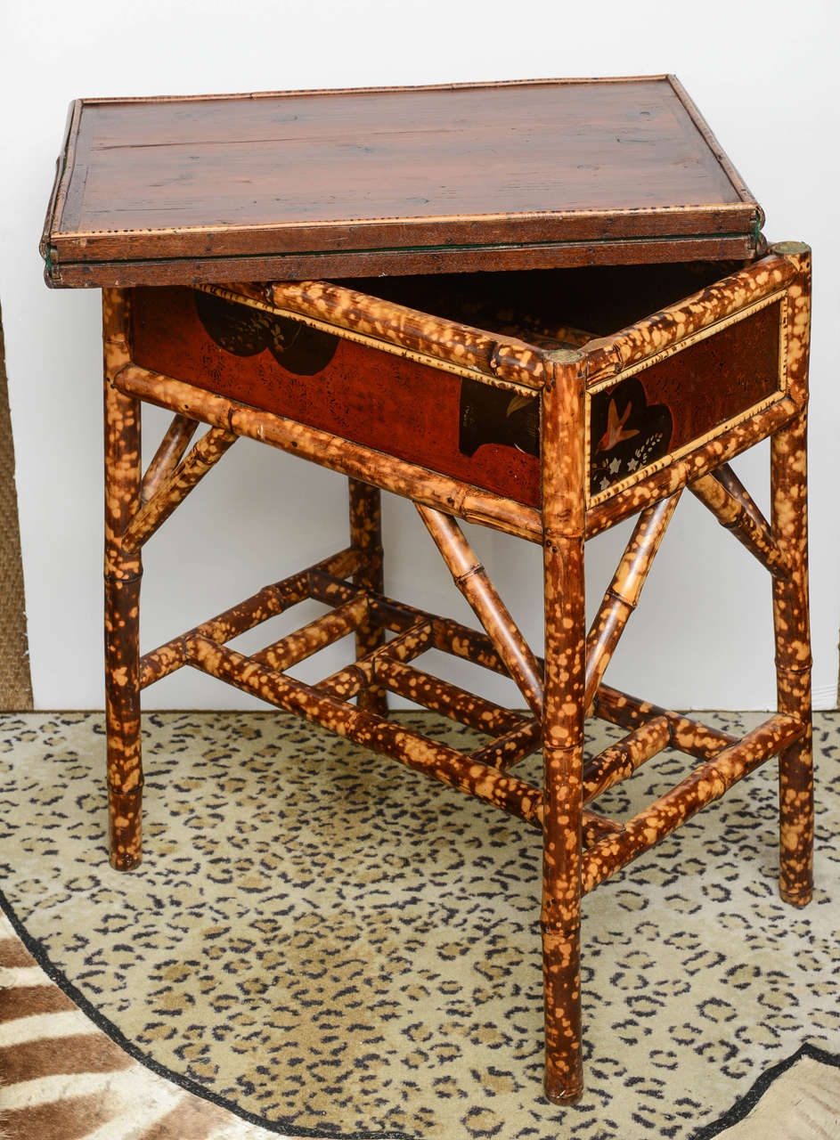 20th Century English Bamboo Game Table 1