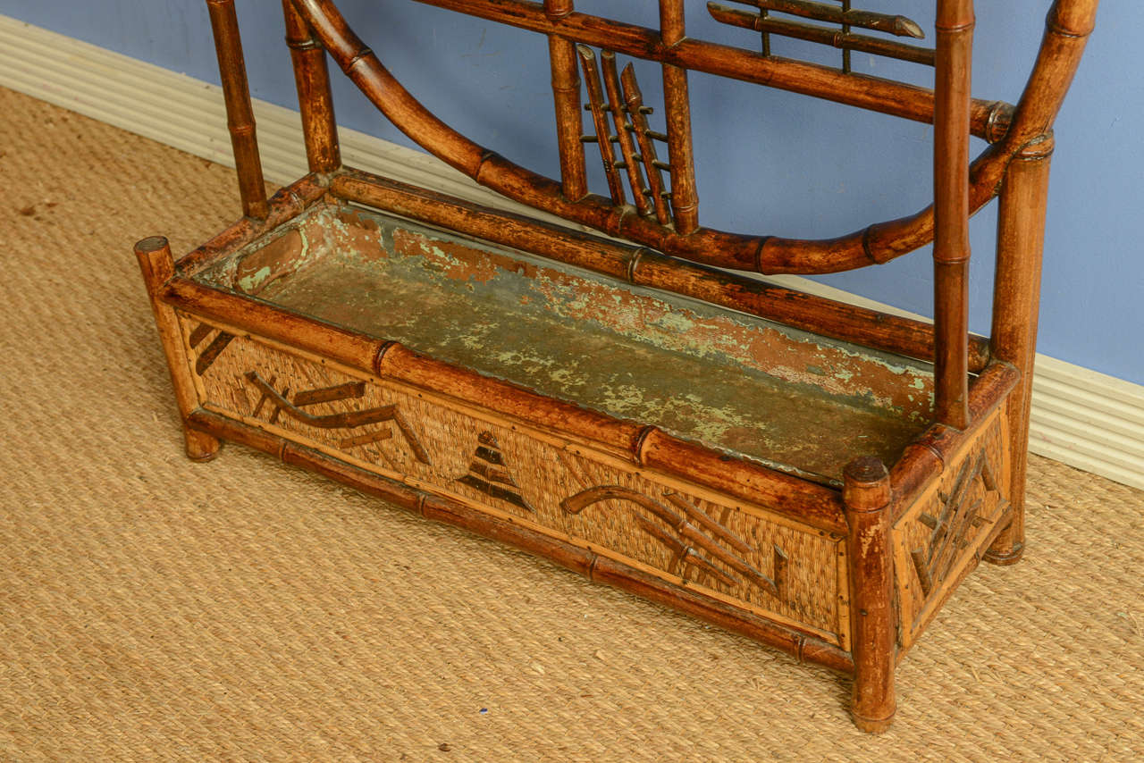 19th Century English Bamboo and Rattan Umbrella and Coat Stand 2