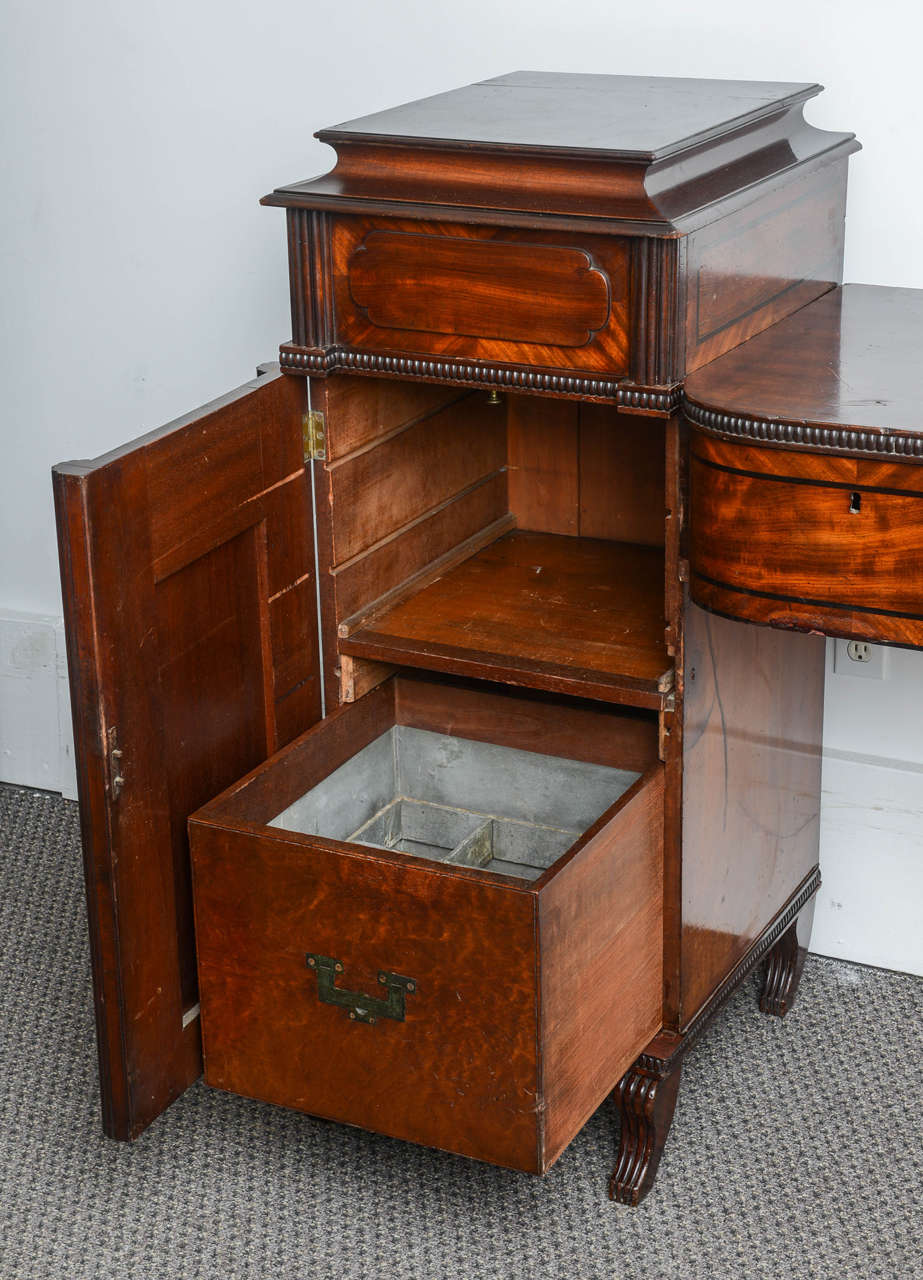 Superb 19th c. English Large Mahogany Server with Ebony String Inlay 1