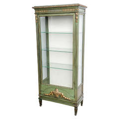 1900s French Display Cabinet with Giltwood