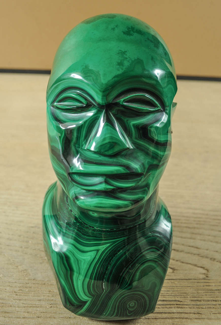 African Malachite Sculpture For Sale 2