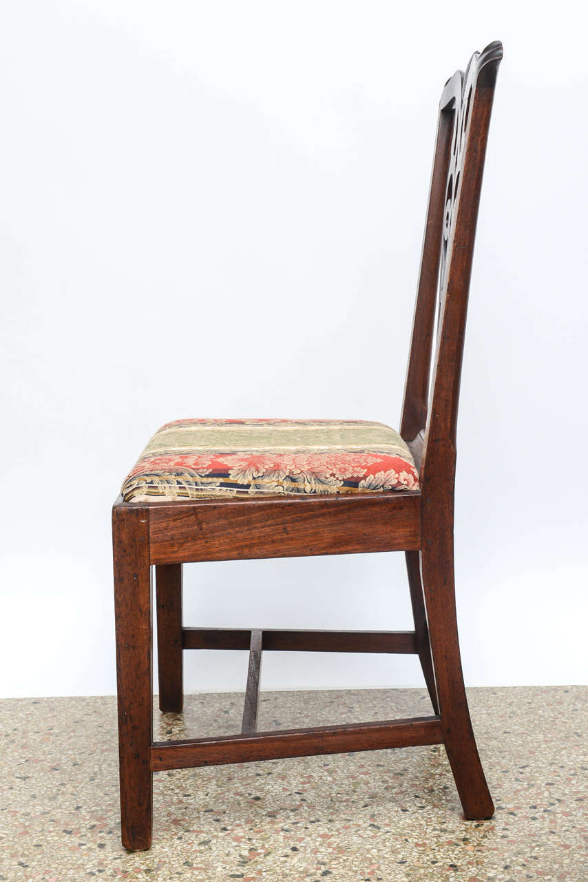 Hand-Crafted Set of Four George III Period Side Chairs, circa 1810-1830