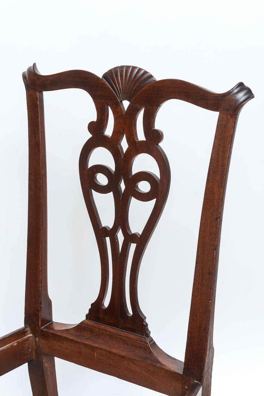 Mahogany Set of Four George III Period Side Chairs, circa 1810-1830