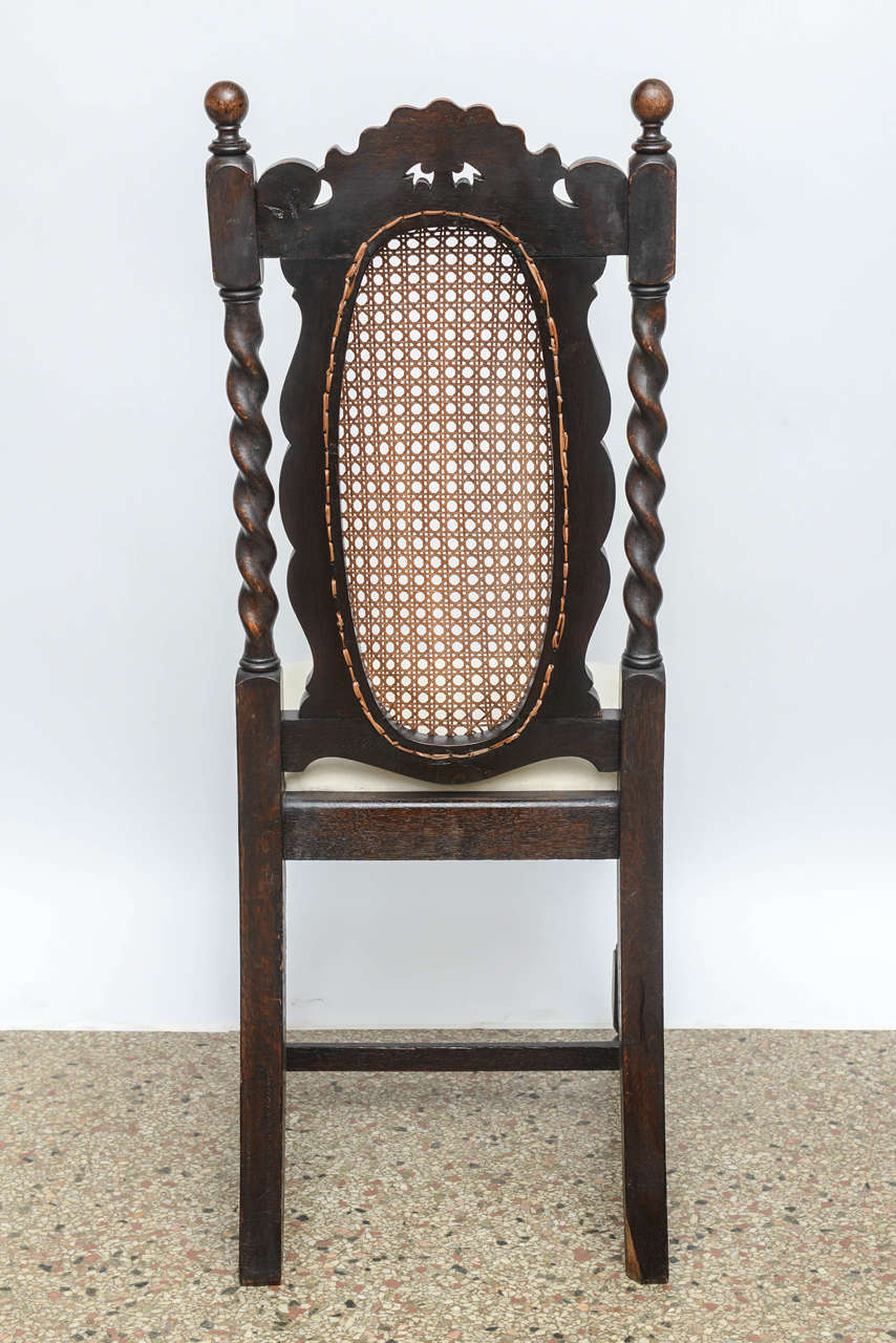 Set of Four English Barley Twist Side Chairs, 19th Century For Sale 2