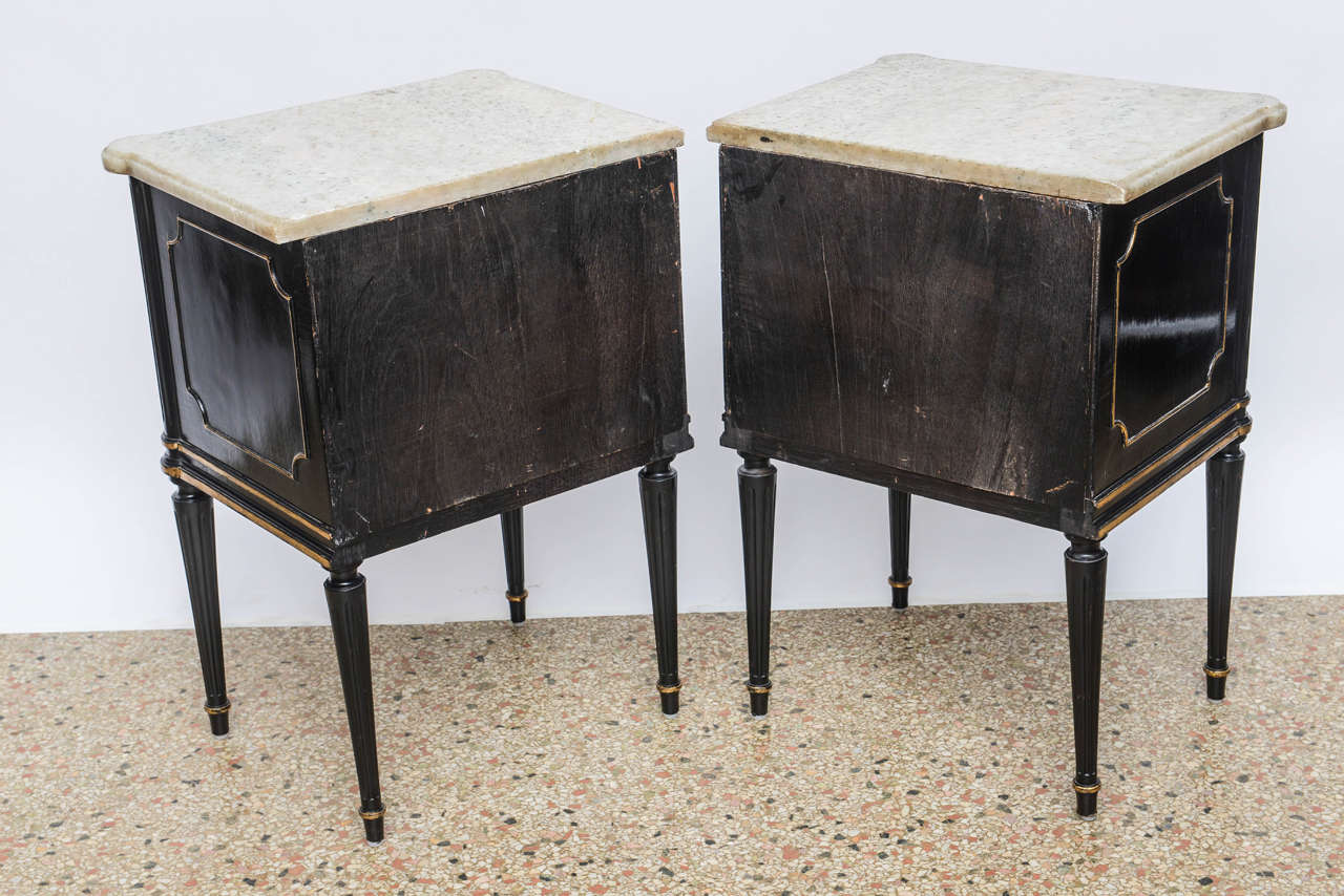 Pair of Maison Jensen Commodes with Marble Tops, 20th Century For Sale 4