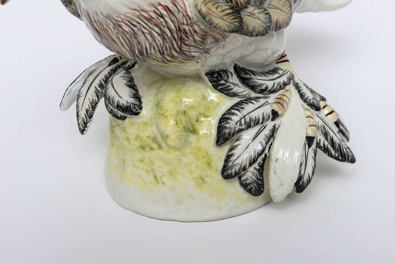 Rare, Early Mottahedeh Porcelain Bird, Early 20th Century For Sale 4