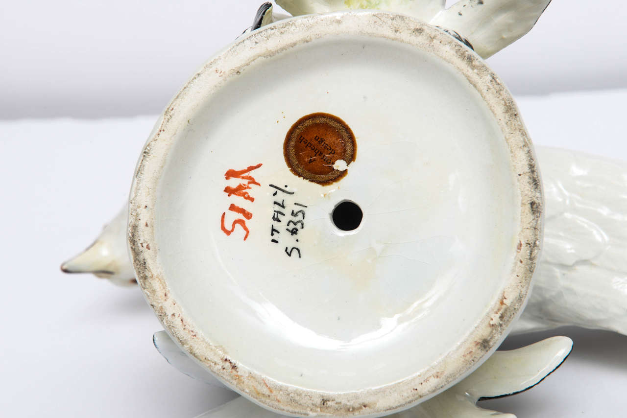 Rare, Early Mottahedeh Porcelain Bird, Early 20th Century For Sale 6