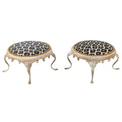 Unusual Pair of Round Footstools, Early 20th Century