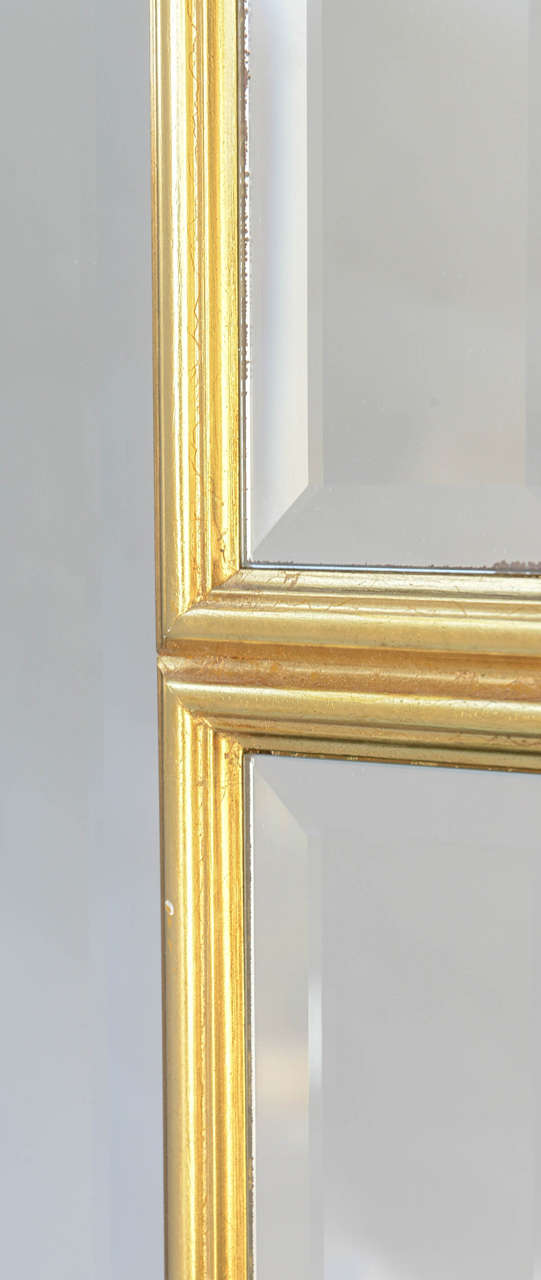 Oversized Giltwood Mirror with Mirrored Relief Border 4