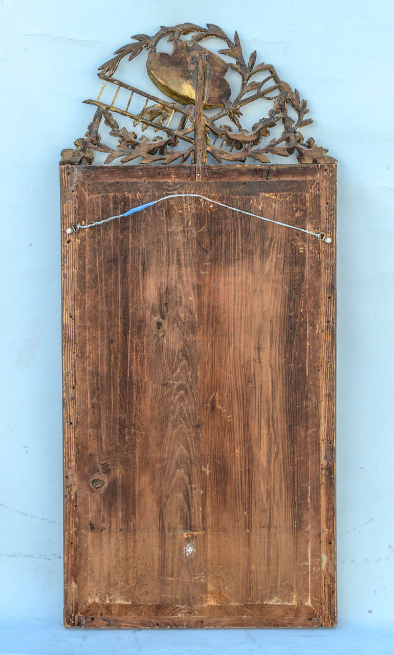 Fantastic 19th Century French Giltwood Mirror with Whimiscal Carved Pediment 5