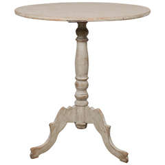 19th Century Oval-Top Pedestal Table