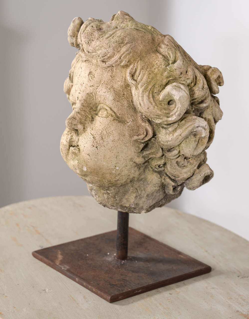 19th Century Italian Cherub Bust In Excellent Condition In Houston, TX