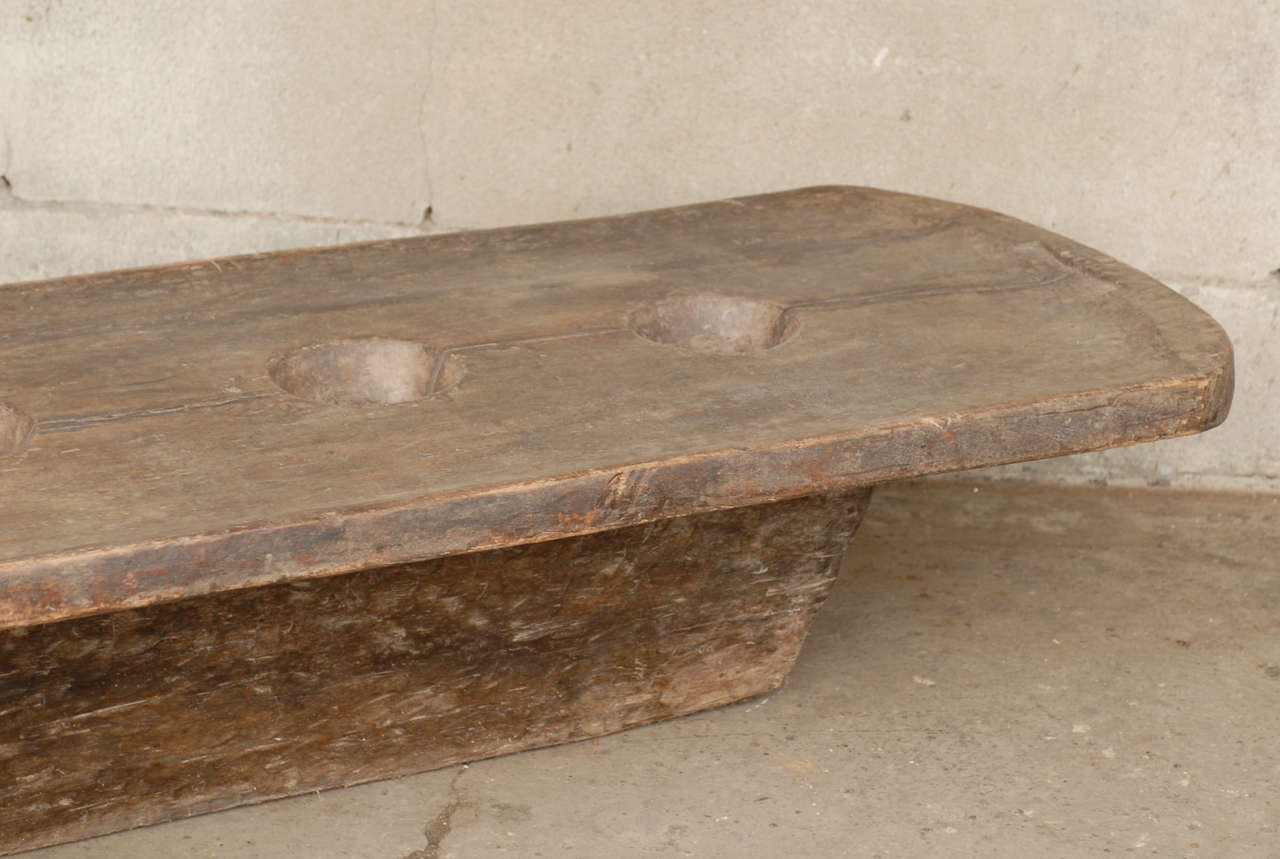 Indian Naga Mid-20th Century Grain Grinding Table from North East India
