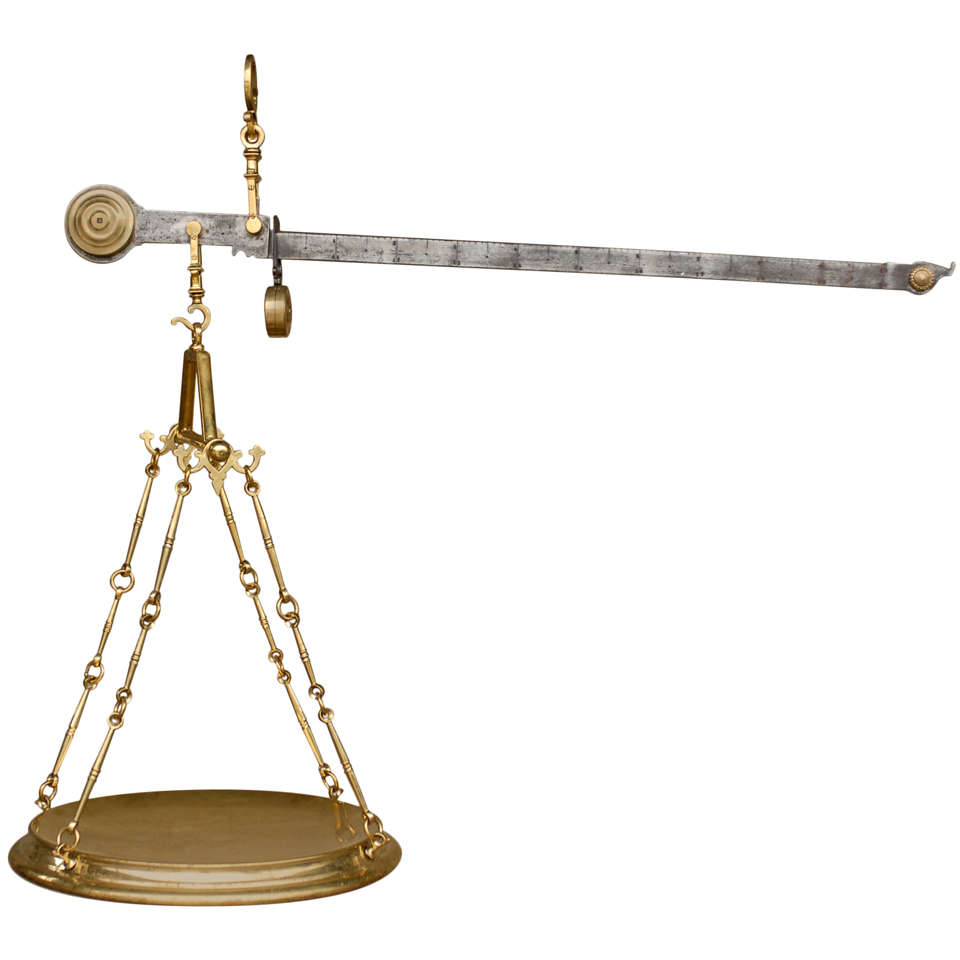 Antique Hanging Balance Scales 6 For Sale on 1stDibs