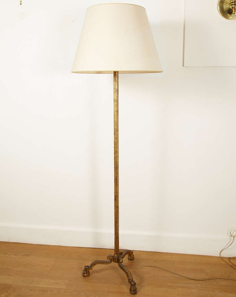 Pair of Gilt Floor Lamps by Maison Ramsay, 1950s