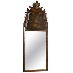 English 19th century mahogany mirror