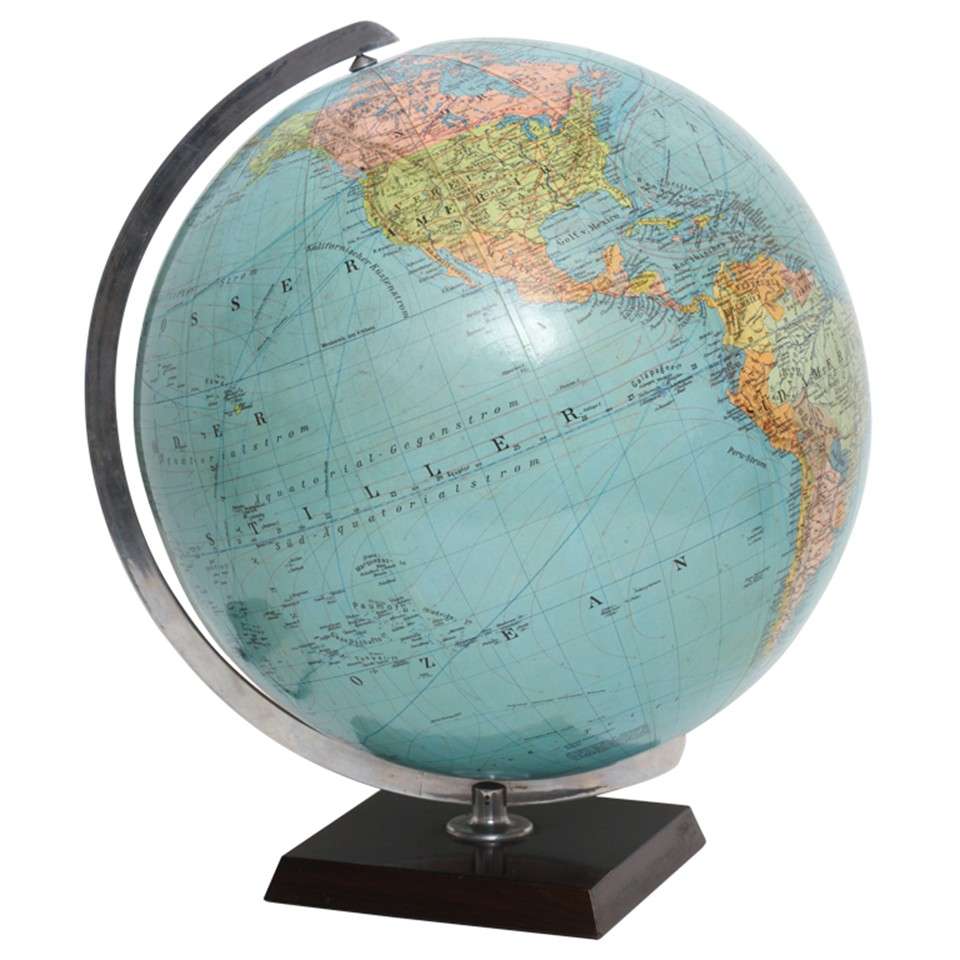 Columbus Erdglobus Terrestial 12" Globe (in German) For Sale