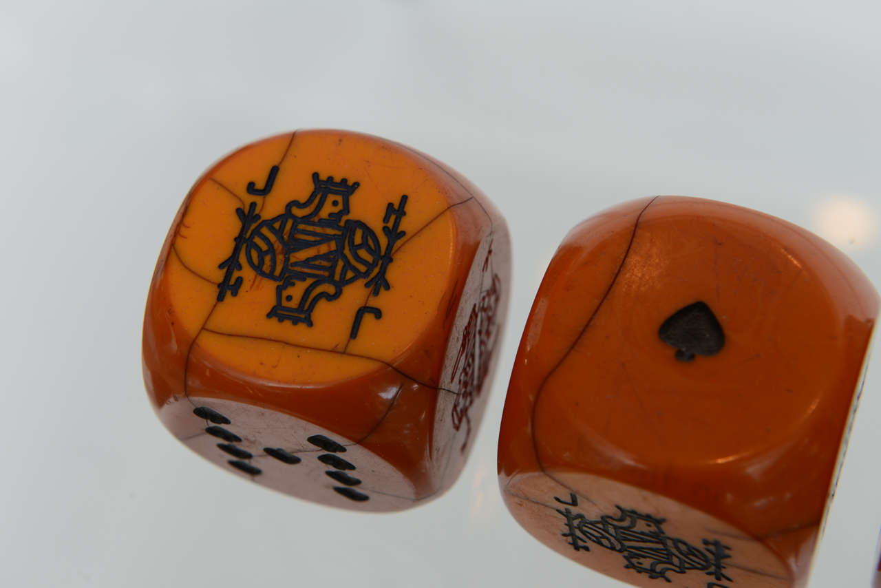 Italian Poker Dice Set at 1stDibs italian dice game, antique poker dice