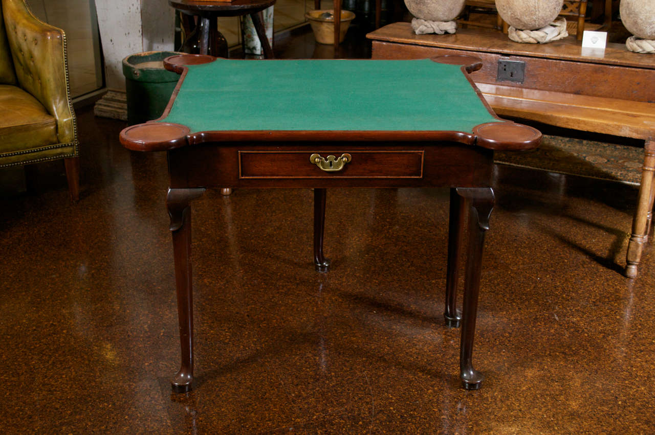 Georgian mahogany game table, English circa 1780